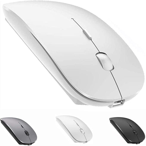 ZERU Bluetooth Mouse,Rechargeable Wireless Mouse for MacBook Pro/MacBook Air,Bluetooth Wireless Mouse for Laptop/PC/Mac/iPad pro/Computer (White)...