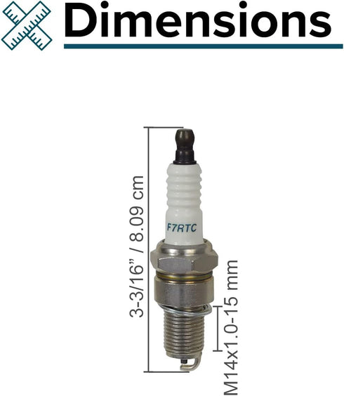 AlveyTech Affordable Spark Plug 6.5 HP Predator Engine Parts (Single) - Durable Copper Plug Uses .030 Gap, Replacement Parts for Baja MB165 & MB20...