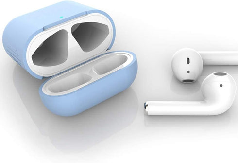 AirPods Case Cover Silicone Earphone Case for Airpods Case Shockproof Bluetooth Wireless Protective Cover Skin Accessories for Apple Airpods (Milk...