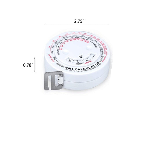 2 Pcs BMI Body Mass Index Retractable Tape 150cm Body Tape Measures Tools with BMI Calculator for Body Waist Weight Health Accurate Measurement Di...
