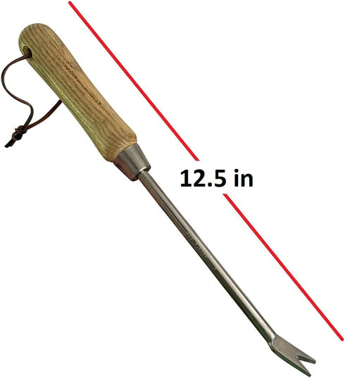 Garden Guru Eco Dandelion Weeder Tool with Ergonomic Wood Handle - 100% Recycled Stainless Steel - Rust Resistant - FSC Certified Wood - Weed Pull...