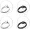 Transparent Cell Phone Ring Stand Holder Phone Ring Holder Finger Grip Loop Finger Ring Stand (2 Silver 2 Black (Round))(Exoer)...