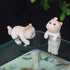 Miniature Hanging Cat Figurines Flower Pot and Vase Hugger Cute Resin Kitten Bonsai Terrarium Edge Decor Planter Pot Hanger Fairy Garden Ornaments...