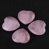 4pcs Healing Crystal Rose Quartz Carved Heart Shaped Shiny Stone Reiki Balancing Semi-Precious Decor Polished Adorn Decoration...