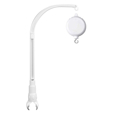 White Crib Mobile arm with Music Box Spin Motor, Nursery Decor Hanger,Holder for DIY Clamp Mobile, 35 Lullabies?Volume Control (Rotating only?Musi...