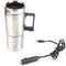 Qiilu Car Electric Kettle, 12V 350ml+150ml Stainless Steel Portable Car Electric Heating Mug Drinking Cup Travel Kettle Water Boiler for Water Tea...