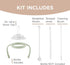 Straw Set for All in One Baby Bottle, with Straw Top, Handle, Straw, Weighted Straw, Straw Cleaning Brush All in One Kit, Easy to Clean, Straw wit...
