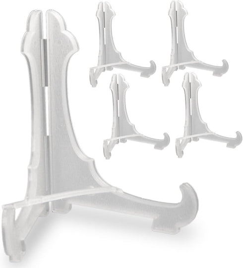 Clear Plastic Easels with Locking Bar Security Lightweight 5"H...