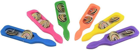 12 Cymbals With Plastic Handles (5") Kids Party Supplies, Preschool Musical Instruments, Noisemakers (12 Pack)...