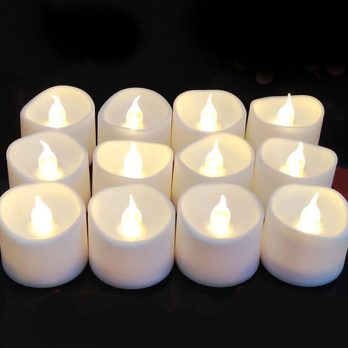 Flickering Flameless Led Tealight Candles with Timer, 6 Hours On and 18 Hours Off in 24 Hours Cycle Automatically Battery Votive Candles for Home ...
