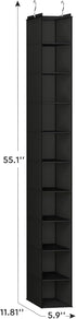 Hanging Shoe Organizer, 10-Shelf Closet Shoe Organizers, Hanging Shoe Storage, Black...