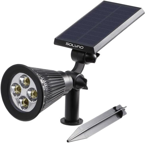 Solar Spot Light | Ultra Bright, Waterproof, Outdoor | Auto On/Off Function | Rechargeable LED for 4th of July, Lighting Flag Pole Lights, Landsca...