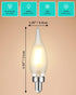 AMDTU E12 LED Bulb 100 Watt, Frosted Candelabra LED Light Bulbs, Dimmable Chandelier Light Bulbs, 2700K Soft White Light Bulbs Warm, 7W Equal 100W...