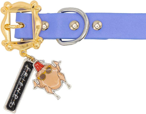 Buckle-Down Dog Collar, Friends, Monicas Peephole Frame Cast Buckle with Turkey and Friends Charms, Large 14 to 19 Inch Length 1.0 Inches Wide...