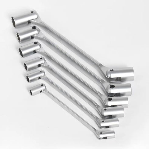 FLZOSPER Metric 12×14mm Double Flexible Socket Wrench, 12 Point...