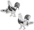 Chicken Rooster Pair Cufflinks in a Presentation Gift Box & Polishing Cloth...