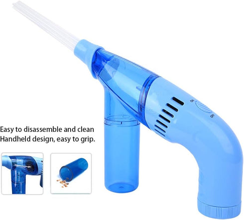 Air Duster and Vacuum Cleaner, Handheld Vacuum Cleaner, Wet and Dry Use for Window Sofa Corner Home Door Crack(Blue)...