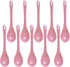 10 pcs Porcelain Egg Spoons Ceramic Spoons 4.7 inch Coffee Dessert Yogurt Tea Milky Tea Pink...