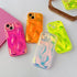 Caseative for iPhone 13 Pro Max Case, Water Ripple Wave Meteorite Bubble Pattern Chrome Plating Soft Compatible with iPhone Case (Fluorescent Silv...