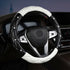 Amuahua Car Steering Wheel Cover, 38CM/15 Universal PU Leather DAD Cystal Diamond Steering Wheel Cover Four Seasons Steering Cover for Women & Gir...