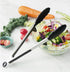 Tongs for Cooking, 12" Kitchen Tongs with Silicone Tips, Food Grade Serving Tongs Set of 3, Black...