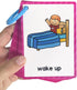 Daily Routines Learning Flashcards, High Frequency Words, Beginning Reading, Kindergarten to 1st, ESL Teaching Materials, Autism Learning Material...