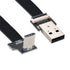 xiwai 2.0M Up Down Angled USB 2.0 Type-A Male to USB-C Type-C Male Data Flat Slim FPC Cable for FPV & Disk & Phone...