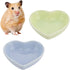 2 Pcs Hamster Ceramic Food Bowl Anti-turning Food & Water Dish for Hamster Gerbil Hedgehog Rat Rodent (Green and Purple)...