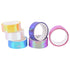 6 Rolls Rhythmic Gymnastics Decoration Holographic Prismatic Glitter Tape Hoops Sticker Color Waterproof Tape Sticker, Each 5M...