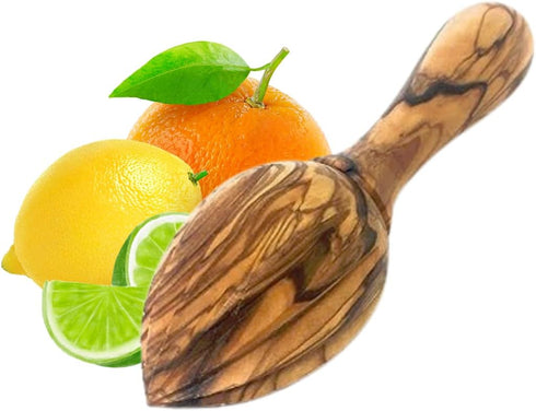 AramediA Olive Wood Lemon Juicer/Lemon Reamer - Handmade Hand Held Olive Wood Reamer for Lemons, Limes, Citrus, Orange Squeezer - Great Summer Gif...