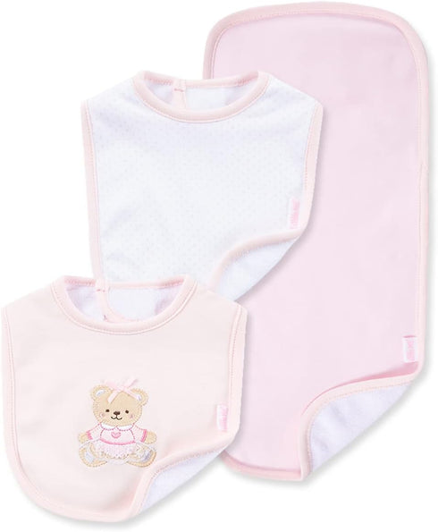 Little Me 3 Piece Bib and Burp Set...