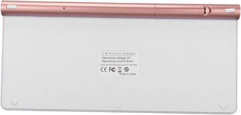 Keyboard mouse set , 2.4G , 78 keys, USB thin etched keycaps, mute , ergonomic design, QWERTY, for PC, laptop(Rose gold)...