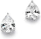 Mariell Cubic Zirconia Stud Earrings, Pear Shape CZ Crystal, 2 Carat Imitation Diamond Stud Earring Gift...