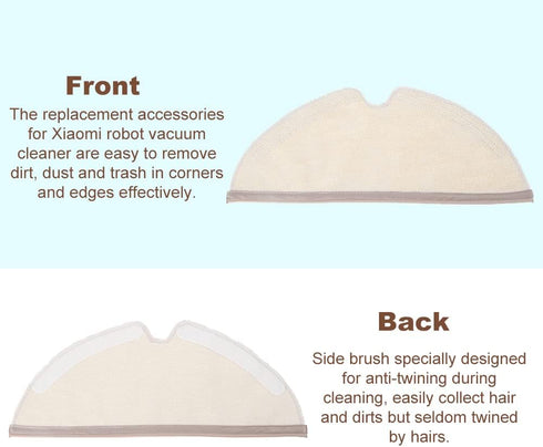 Yetaha 10 Pack Microfiber Mop Cloth Compatible with Xiaomi Roborock S5 S50 S51 S55 S6 S6 MaxV S5 Max Robotic Vacuum Cleaner Replacement Parts Reus...