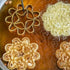 Dok Jok Brass Mold Thai Dessert Maker - Medium Rosette Lotus Flower Cookie Mold with Handle (3.14 Inch Diameter)...