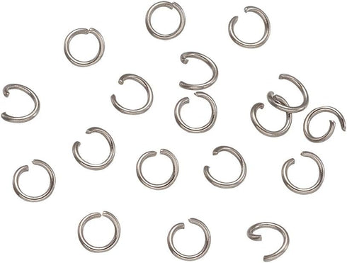Craftdady 1000Pcs Stainless Steel Open Jump Rings 4mm Tiny Round 0.6mm Thick Connector Rings for Jewelry Making...
