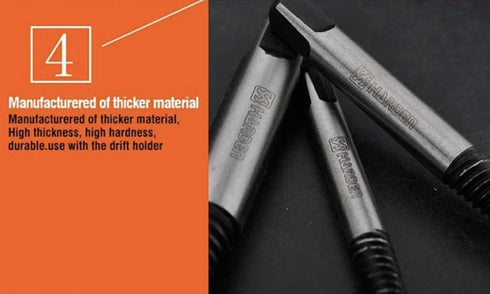 Edward Tools Bolt and Screw extractor set 5 Piece - Hardened Cr-Mo Steel for Easier Removal of Damaged Screws - Includes 5 sizes - Remove Allen bo...