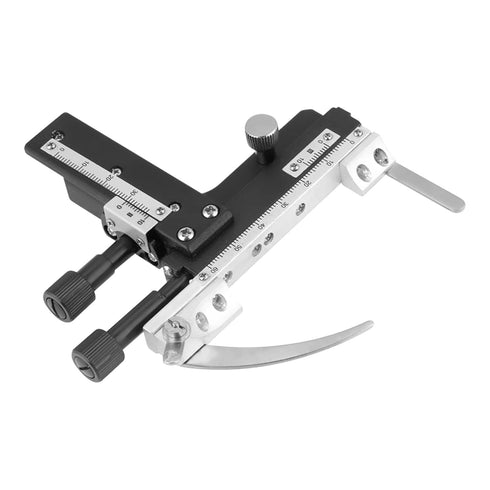 Professional Microscope Moveable Stage Attachable Mechanical X-Y Moveable Stage Caliper with Scale...