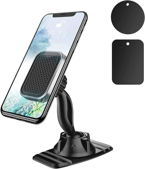 Magnetic Phone Mount for Car, 360° Rotatable Universal Mobile Phone Holder for Dashboard and More Places, Suitable for iPhone 12/12 Pro/Pro Max Mo...