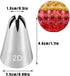 Icing Piping Tip Set,3 Large Decorating Tips Stainless Steel,DIY Cream Rose Flower Piping Tips,Cupcake Pastry Tips for Cake Decorating(1M 2D 2F)...