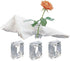 Deco-Mate Acrylic Napkin Rings Bud Vase Flower Holder – Clear - Table Décor, 2-in 1 (Bulk Set) Wholesale (4)...