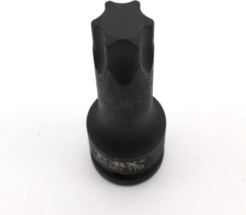 TMAX T70 3 Inch Long Torx Star 6 Point Black Impact Bit Socket Auto Repair Tool 1/2 Inch Square Drive...