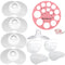 Nipple Shields for Nursing Newborn | Four Nipple Shields with Two Carrying Cases and Measuring Card | (20mm) Contact Nipple Shields for Breastfeed...
