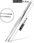 Kitchen Tweezers Stainless Steel 8 Inch Long Tweezers Tongs, Heavy Duty large food tweezers with Precision Serrated Tips for Cooking(8" Straight)...