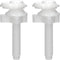 Plastic Toilet Seat Hinge Bolt Screws 2 Pack Toilet Seat Screws Replacement with Nuts and Washers to Fix the Top Mount Toilet Seat...