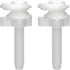 Plastic Toilet Seat Hinge Bolt Screws 2 Pack Toilet Seat Screws Replacement with Nuts and Washers to Fix the Top Mount Toilet Seat...