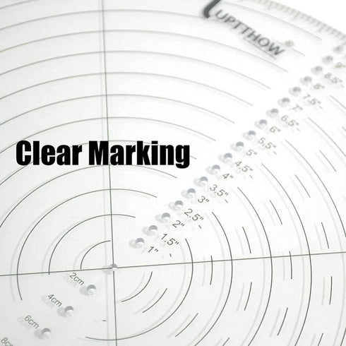 Acrylic Round Center Finder Compass,10inch Clear Circle Center Finder Tool for Center Woodworking Drawing Circles Wood Turning Lathe Work Measure...