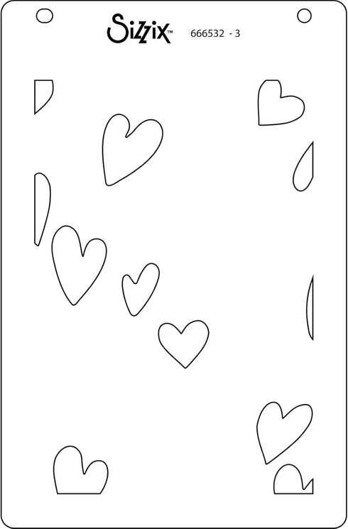 A6 Layered Stencils 4PK Mark Making Hearts by Kath Breen...
