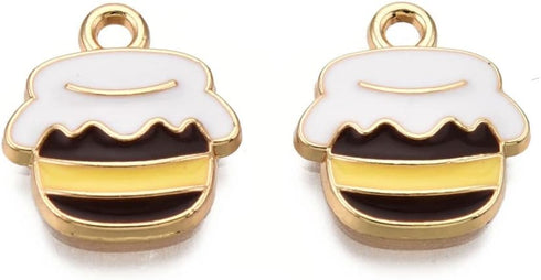 DanLingJewelry 100 pcs Honey Pot Charms Pendants for Jewelry Making or DIY Crafts...