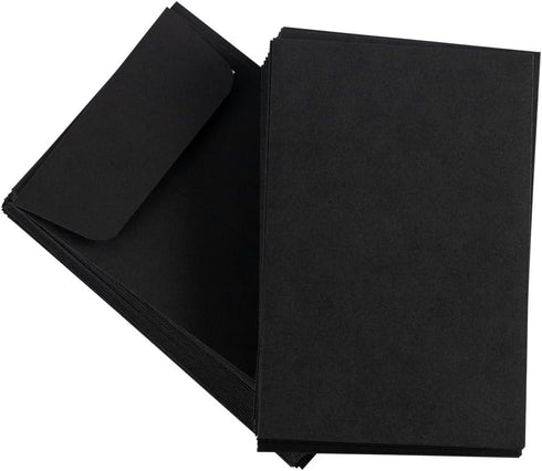 LUXPaper #4 Coin Envelopes | 3'' x 4 1/2" | Midnight Black | 80lb. Text | 50 Qty...